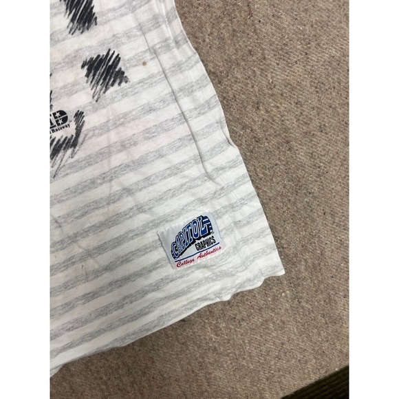 Vintage Nascar Racing Shirt Mens Large Gray 1990s Cars Bristol - Picture 6 of 10